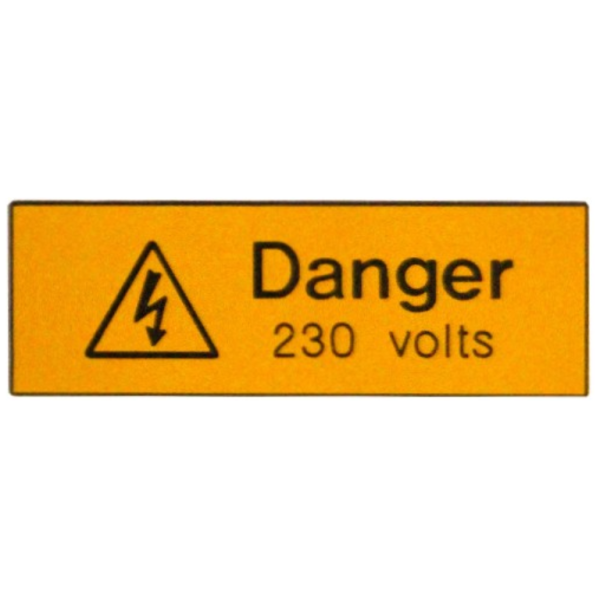 LABEL-DANGER 230V 75x25
