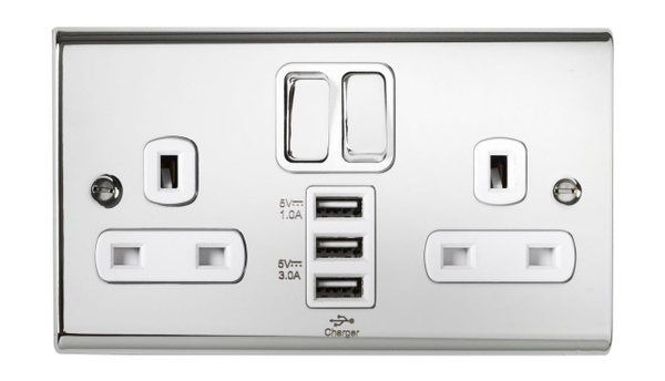 Deta SD1299CHW 2G DP Swd Skt & 3xUSB