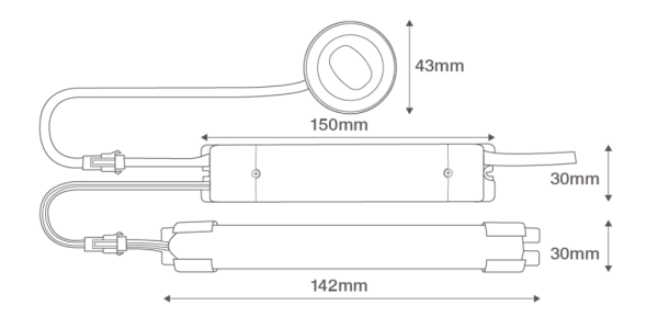 Ovia OVEM8310 Emer LED Dwn/Lgt 3W - Image 2