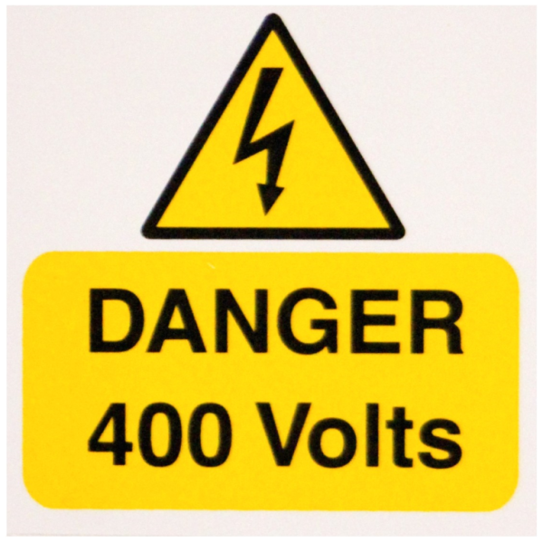 LABEL-DANGER 400V 75x75