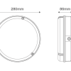 Ovia OV9300WH12 LED Bulkhead 12W Whi - Image 2