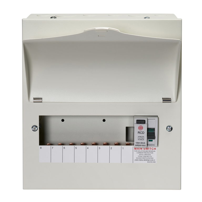 Wylex NMRS806LA Con Unit RCD 8Way 100A