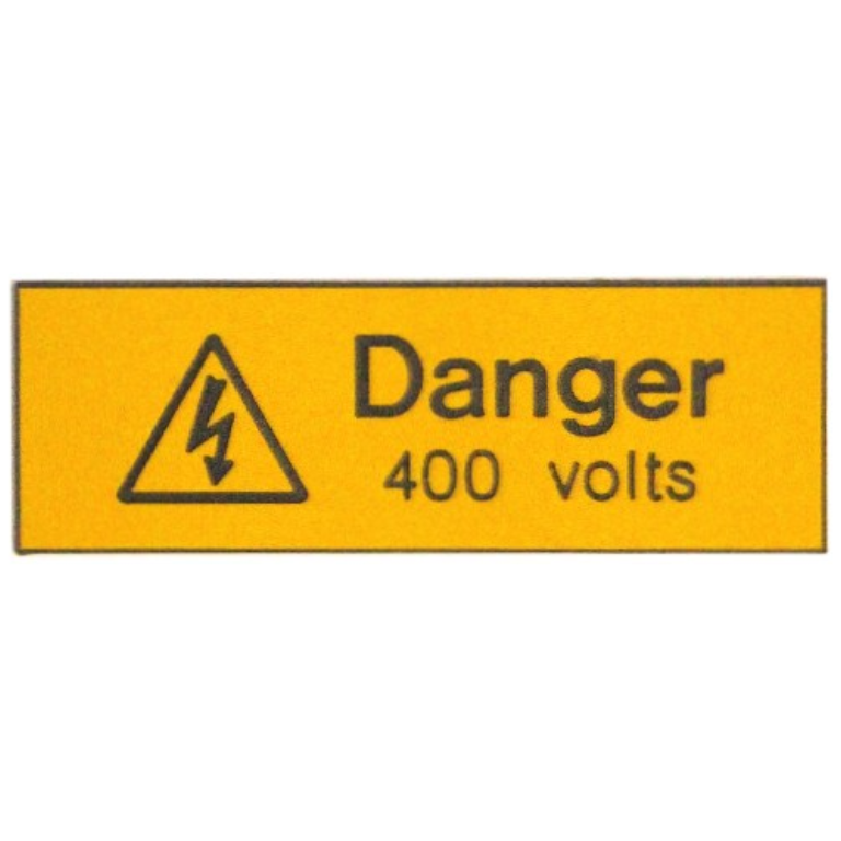 LABEL-DANGER 400V 75×25